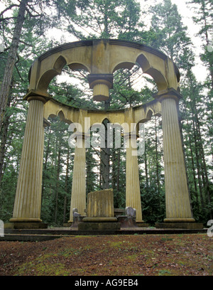 Nachleuchten Vista Mausoleum der Familie John McMillin Roche Harbor San Juan Island Washington Stockfoto