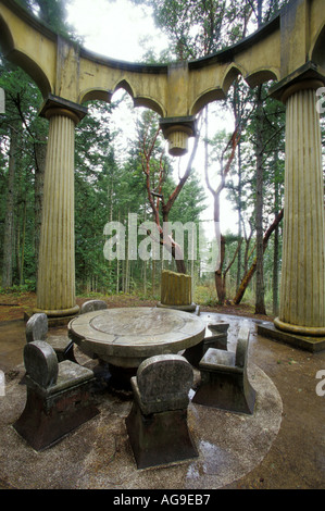 Nachleuchten Vista Mausoleum der Familie John McMillin Roche Harbor San Juan Island Washington Stockfoto