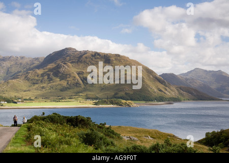 Blick über Loch Hourn, Glen Arnisdale und Knoydart, Schottland Stockfoto