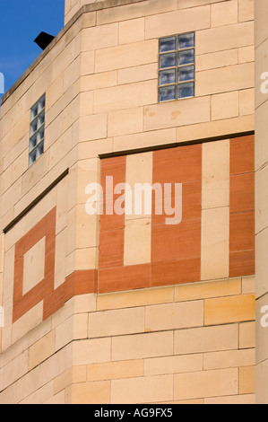 Der Name von Allah an Außenwand, Zentralmoschee, Edinburgh, Schottland Stockfoto