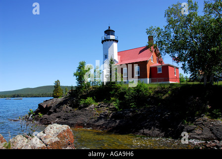 Michigan Eagle Harbor Light Station Great Lakes Stockfoto