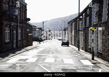 Blick auf Straße in England Gwent Südwales Stockfoto