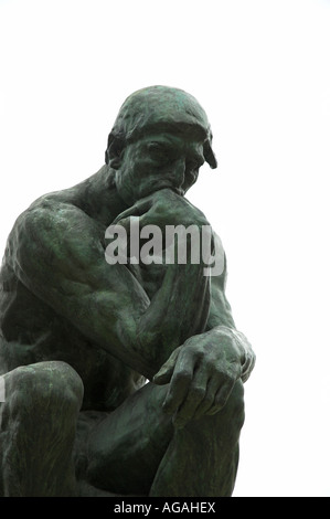 Der Denker-Statue, bekannt auf Französisch wie Le lange, Skulpturen von Auguste Rodin, statt in Musée Rodin in Paris, Frankreich Stockfoto