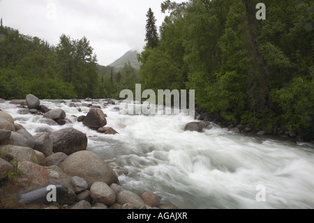 Little Susitna River auf dem Weg zum Hatcher Pass in Alaska Stockfoto