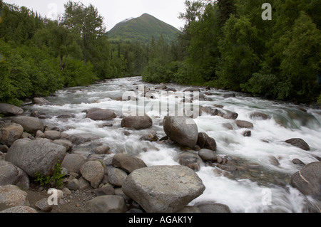 Little Susitna River auf dem Weg zum Hatcher Pass in Alaska Stockfoto