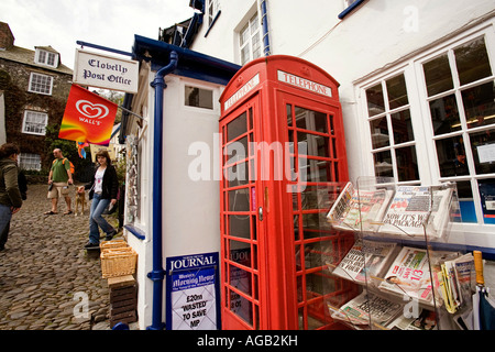 UK Devon Clovelly Dorf Hauptstraße das Dorf Postamt Stockfoto