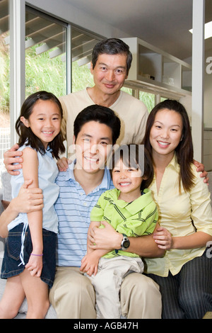Asiatische Familienporträt Stockfoto