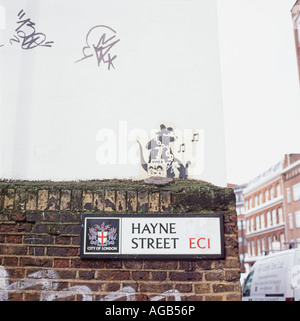 Banksy Ratte grafitti an der Wand Haynes Street, Clerkenwell, London, England, UK KATHY DEWITT Stockfoto