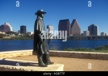 Stevie Ray Vaughan-Denkmal in Austin Texas Stockfoto