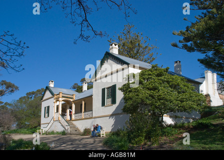 Das Commandant's House in der Strafanstalt Port Arthur auf der Tasman Peninsula in Tasmanien wurde 1833 erbaut Stockfoto