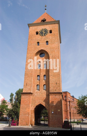 Brama Targowa oder Markttor in Elbing, Polen Gebäude-Architektur Stockfoto