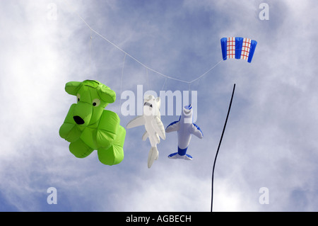 Romo Dänemark Drachen fliegen am Strand Stockfoto