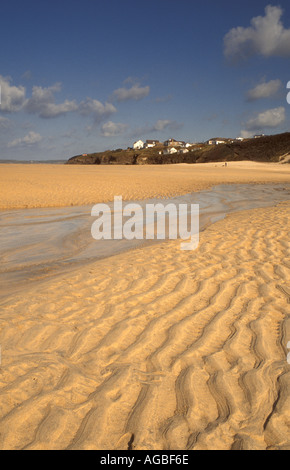 Hayle Sand bei Ebbe, Hayle, Cornwall in England Stockfoto