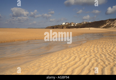 Hayle Sand bei Ebbe, Hayle, Cornwall in England Stockfoto