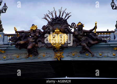 Pont Alexandre III Paris Frankreich Stockfoto
