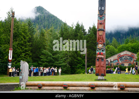 Saxman Totem Park Ketchikan Alaska Stockfoto