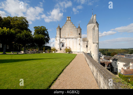 Die Royal Lodge (Logis Royal), Chateau de Loches, Sud-Touraine, Frankreich. Stockfoto