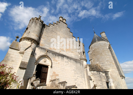 Die Royal Lodge (Logis Royal), Chateau de Loches, Sud-Touraine, Frankreich. Stockfoto