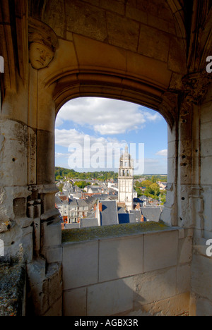 Die Royal Lodge (Logis Royal), Chateau de Loches, Sud-Touraine, Frankreich. Stockfoto