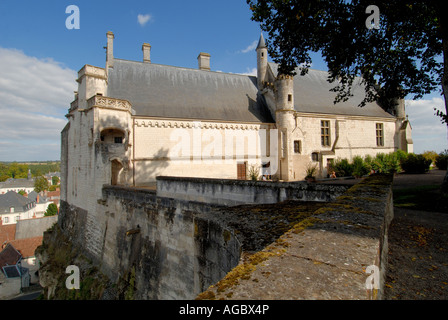 Die Royal Lodge (Logis Royal), Chateau de Loches, Sud-Touraine, Frankreich. Stockfoto