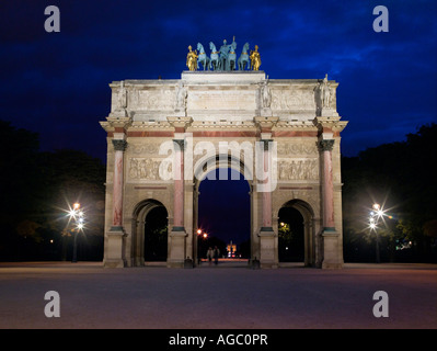 Arc de Triomphe du Carrousel der Louvre Paris Stockfoto