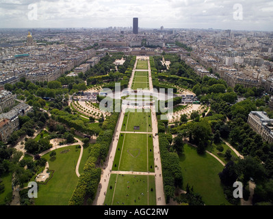 Blick vom Eiffelturm Paris Frankreich Stockfoto