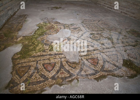 Archäologische Überreste eines römischen Mosaiks in der Stadt Córdoba, Spanien Stockfoto
