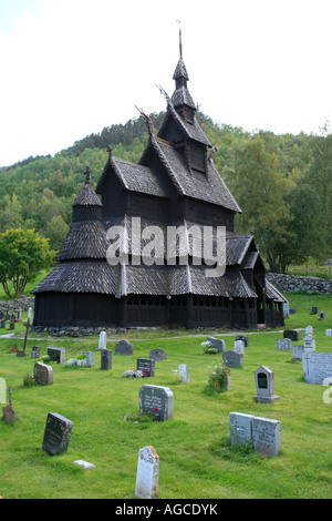 Daube Kirche von Borgund im Süden von Norwegen Stockfoto