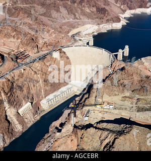 Luftaufnahme der Hoover-Staudamm an der Grenze zu Nevada-Arizona Stockfoto