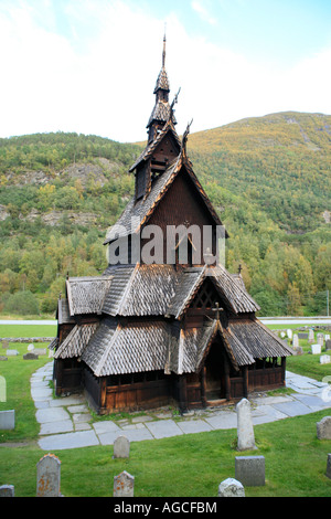 Daube Kirche von Borgund im Süden von Norwegen Stockfoto