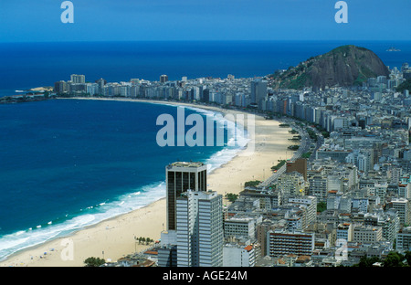 Brasilien, Rio De Janeiro, Stadtbild von Copacabana Beach Stockfoto