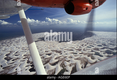 Brasilien, Recife, Sanddüne Luftaufnahme von Catalina PBY-5a-Flugboot Stockfoto