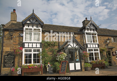 Der alte Gaul Kopf-Wirtshaus Edale Dorf Peak District Nationalpark England Stockfoto