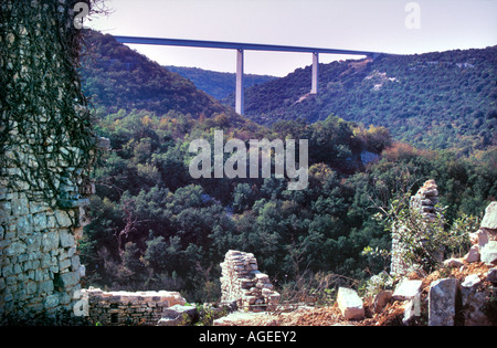 Viadukt Limska Draga Stockfoto