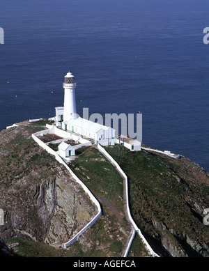 South stack Leuchtturm Anglesey von oben Stockfoto