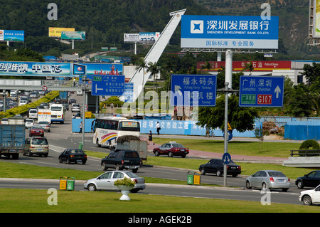 China-Shenzhen sehr schnell entwickeln Wirtschaftszone in China in der Nähe von Hong Kong. Stockfoto