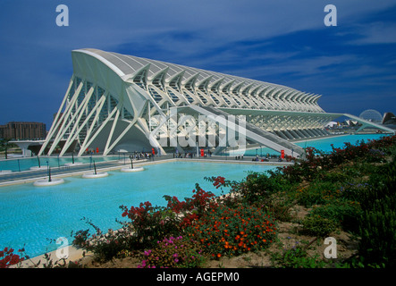 Prinz Felipe Science Museum, das Science Museum, der Stadt der Künste und Wissenschaften Park, Valencia, Valencia, Spanien, Europa Stockfoto