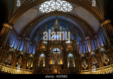 Basilique Notre-Dame in Montreal, Kanada Stockfoto