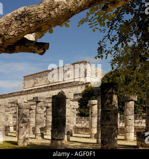 Maya-Tempel in Chichen Itza auf der Halbinsel Yucatan in Mexiko Stockfoto