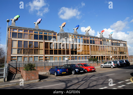 Eine Null fossiler Energie-Wohnsiedlung Beddington South London Stockfoto