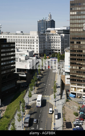 Das Stadtzentrum von Masshouse Apatments Birmingham England UK aus gesehen Stockfoto