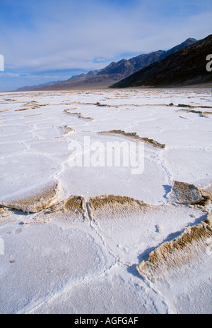 Salzsee in der Nähe von Badwater der tiefste Punkt USA Stockfoto