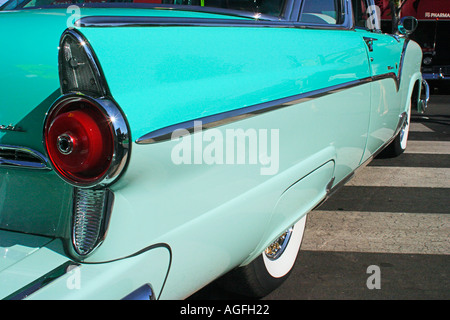 Nahaufnahme Detail 1955 Ford Crown Victoria Automobil Oldtimer-Show Stockfoto