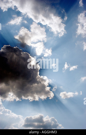 Sonne hinter Wolken, Stockholm, Schweden Stockfoto