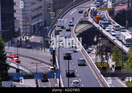 Autobahn Überführungen, Tokyo, Japan Stockfoto