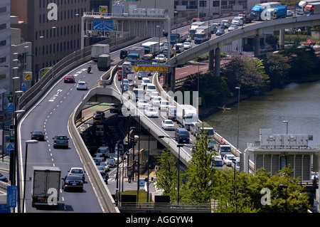 Autobahn Überführungen, Tokyo, Japan Stockfoto