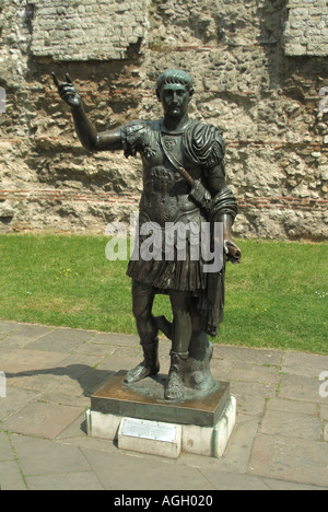 Tower Hill Statue vermutlich des Roman Emperor Trajan Stockfoto