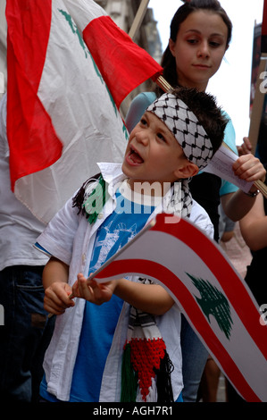 Stoppen Sie die Krieg-Demonstration von mehr als 100.000 Demonstranten durch die Londoner fordern einen Waffenstillstand zu israelischen Angriff auf H Ende Stockfoto