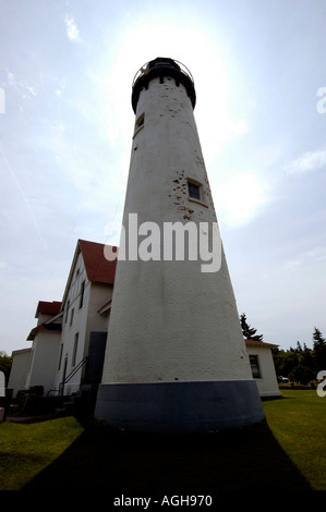 Punkt-Irokesen Leuchtturm Licht Station in Hiawatha National Forest in Michigan s obere Halbinsel Stockfoto