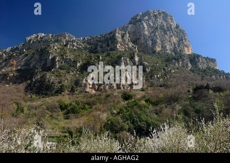 Ein Klettern vor Ort Baou de St. Jeannet in der Nähe von Nizza Stockfoto